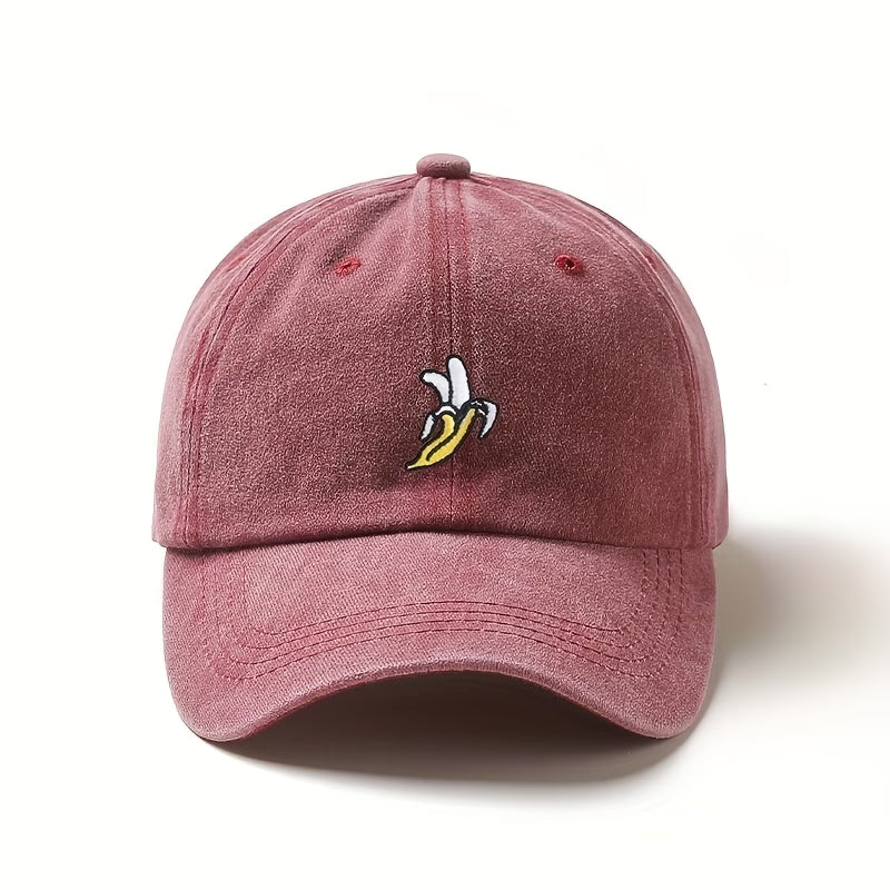 Half Peeled Banana Embroidered Baseball Hat