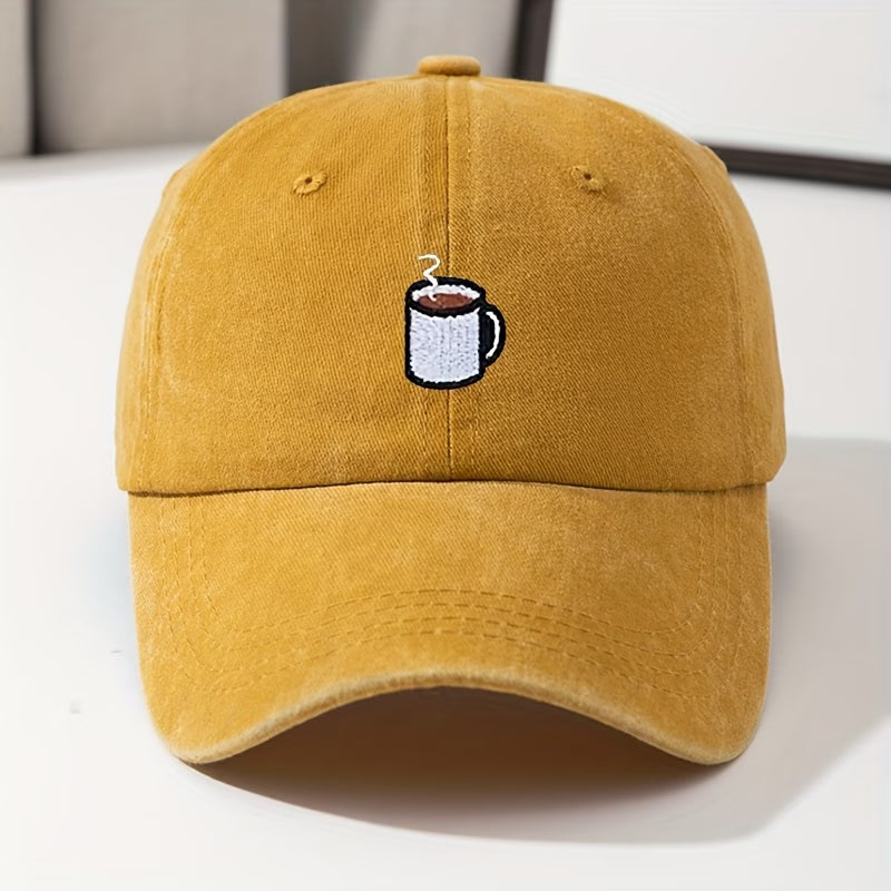 Coffee Series Coffee Cup Embroidered Baseball Hat