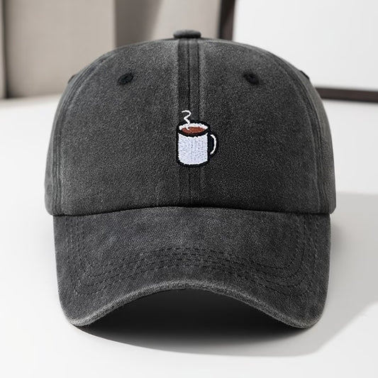 Coffee Series Coffee Cup Embroidered Baseball Hat