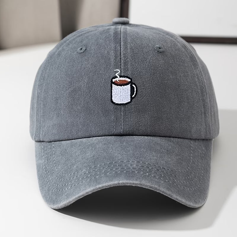 Coffee Series Coffee Cup Embroidered Baseball Hat