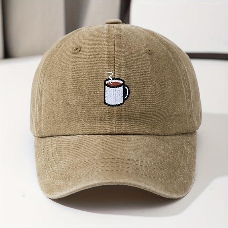Coffee Series Coffee Cup Embroidered Baseball Hat