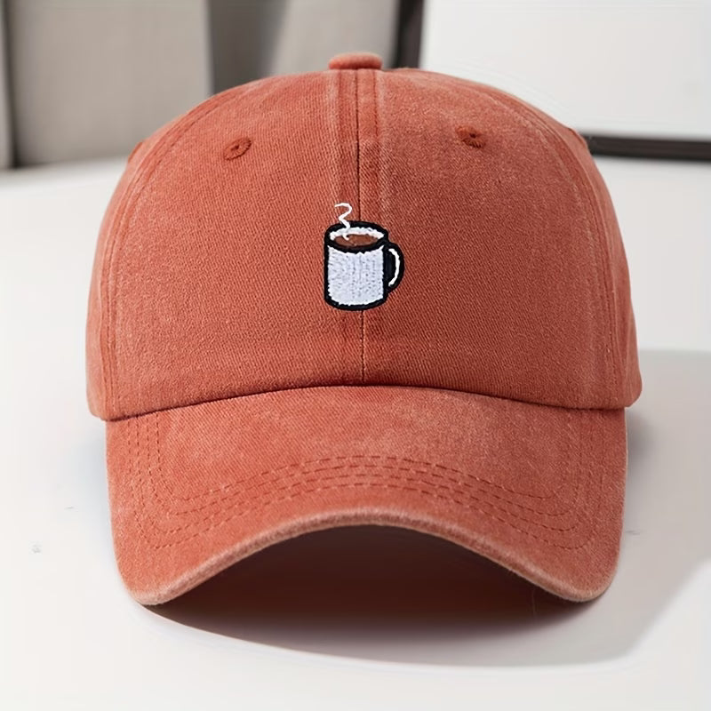Coffee Series Coffee Cup Embroidered Baseball Hat